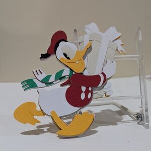 NEW Handcrafted Donald Duck Christmas Frig Magnet. Approximately 5 In High